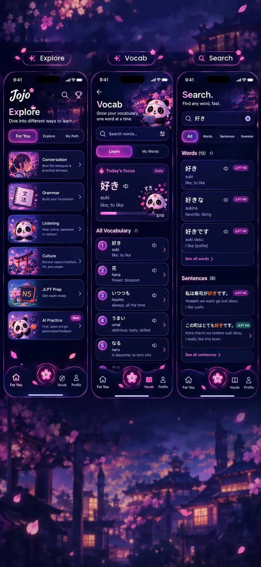 Jojo feed with glow theme
