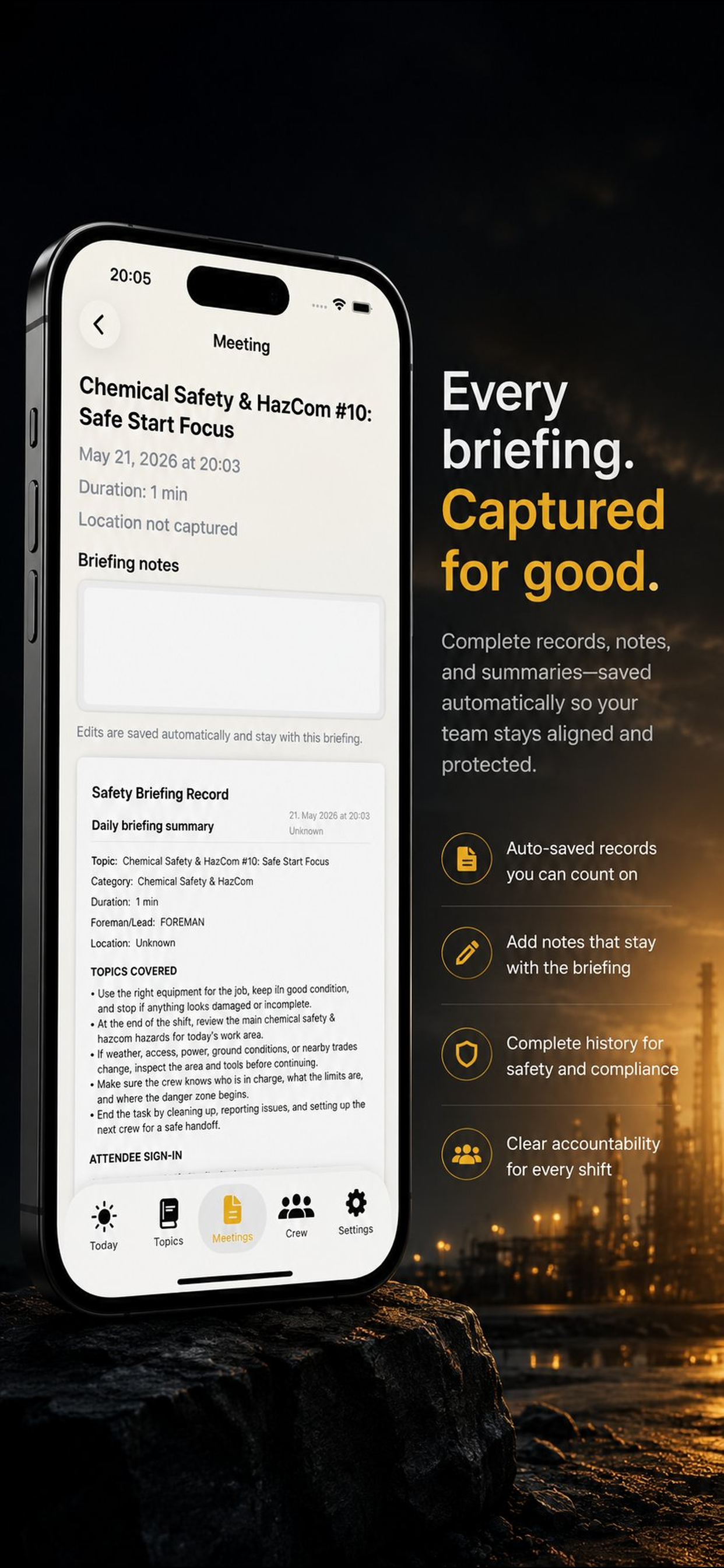 BriefLog developer-provided iPhone screenshot 5