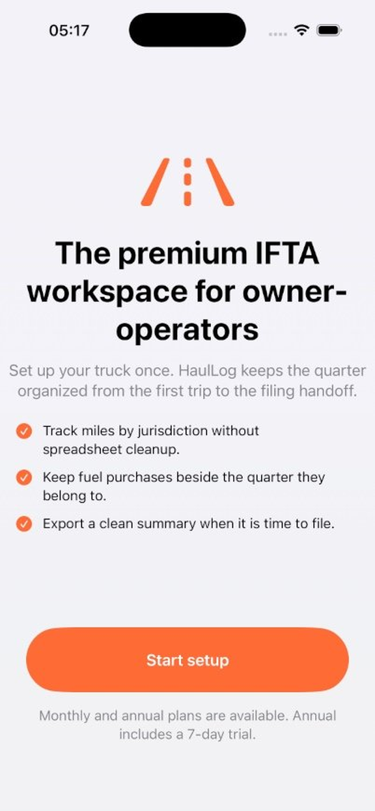 HaulLog developer-provided iPhone screenshot 1