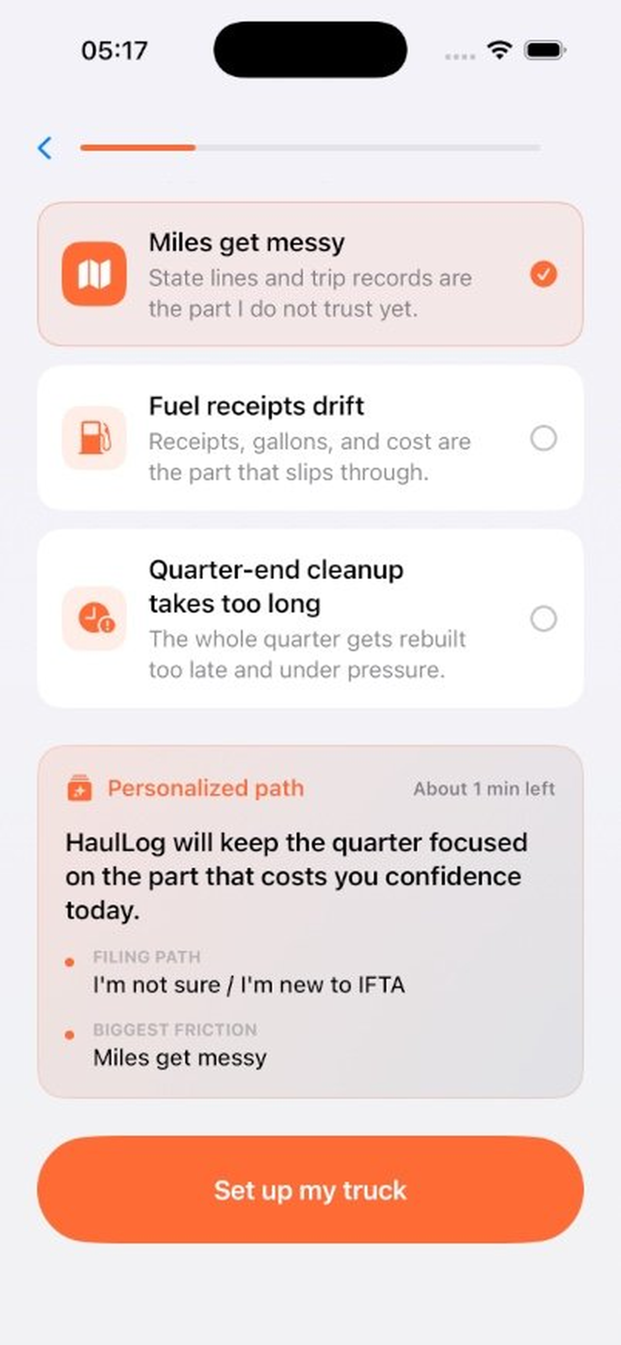 HaulLog developer-provided iPhone screenshot 2