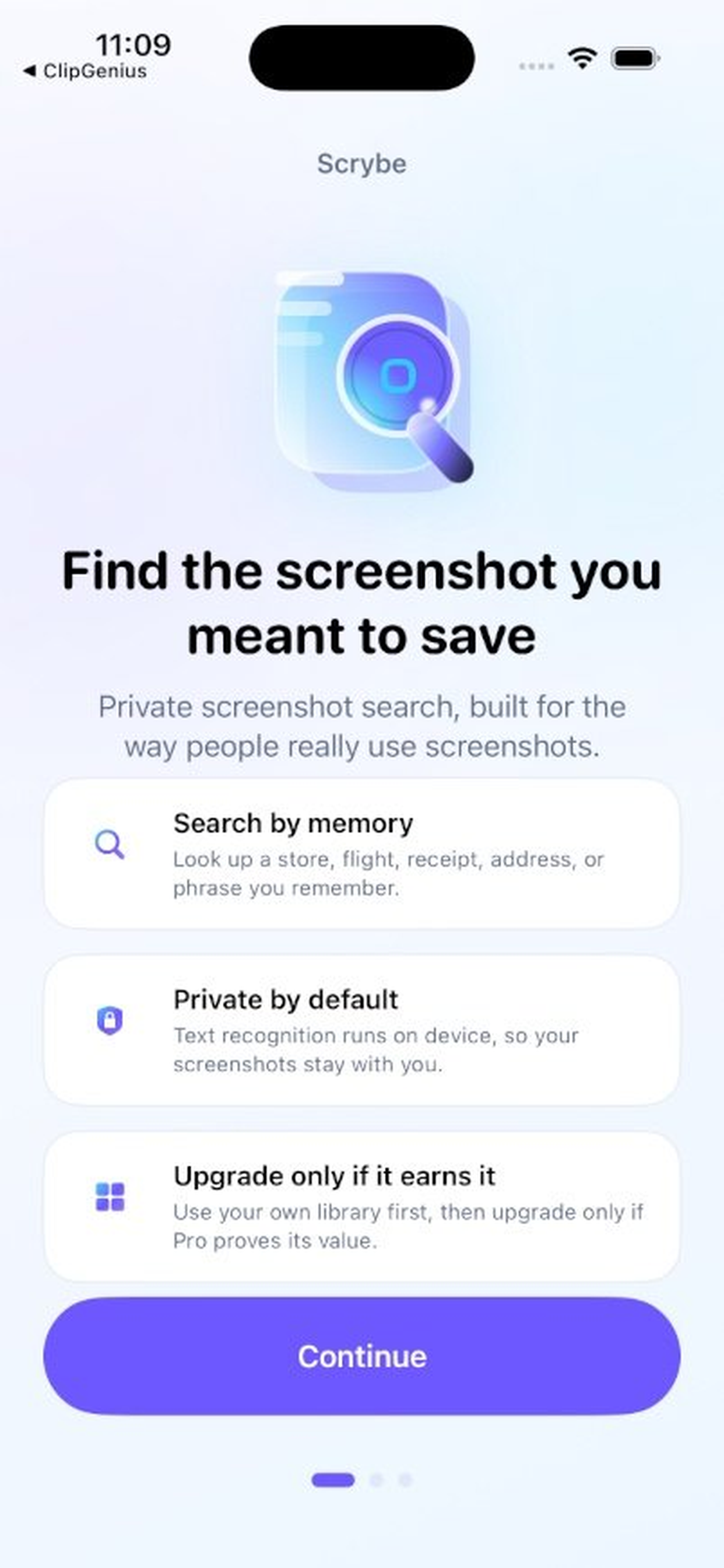 Scrybe developer-provided iPhone screenshot 3