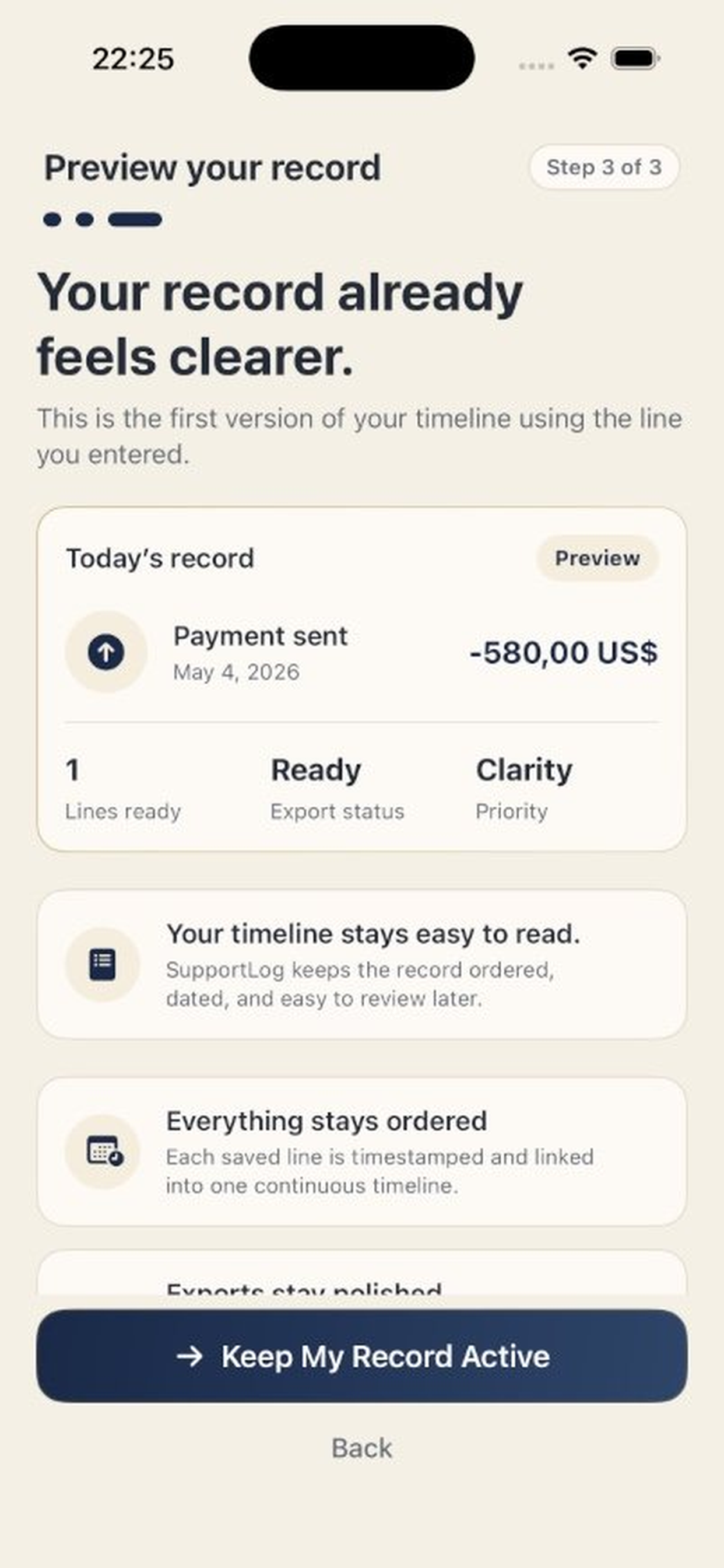 SupportLog developer-provided iPhone screenshot 4